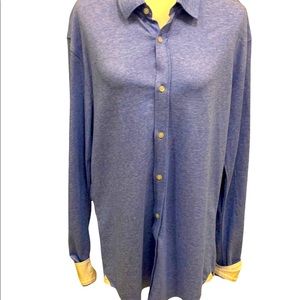 Hugo Boss cotton/linen blend sz XL button down long sleeve